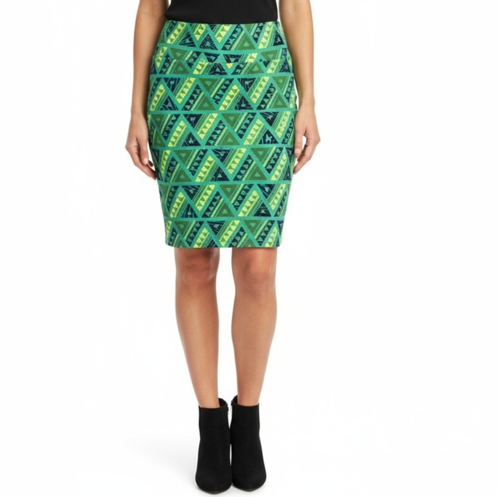 LulaRoe Cassie Short Skirt Large Colorful Geometric Elastic‎ Waist Boho New